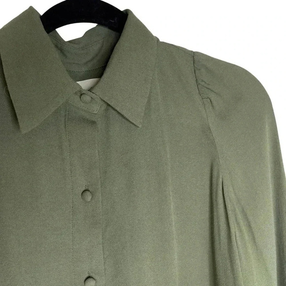 Aritzia Wilfred Josephine Long Sleeve  Puff-sleeve Button Down Blouse Size XS - Picture 8 of 12